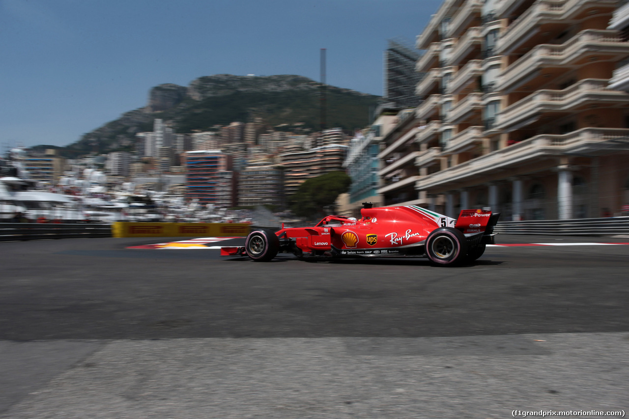 GP MONACO, 26.05.2018 - Prove Libere 3, Sebastian Vettel (GER) Ferrari SF71H