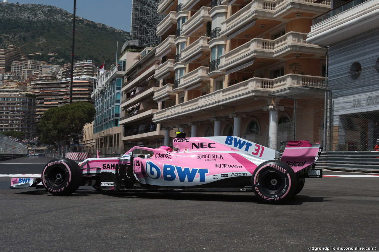 GP MONACO, 26.05.2018 - Prove Libere 3, Esteban Ocon (FRA) Sahara Force India F1 VJM11