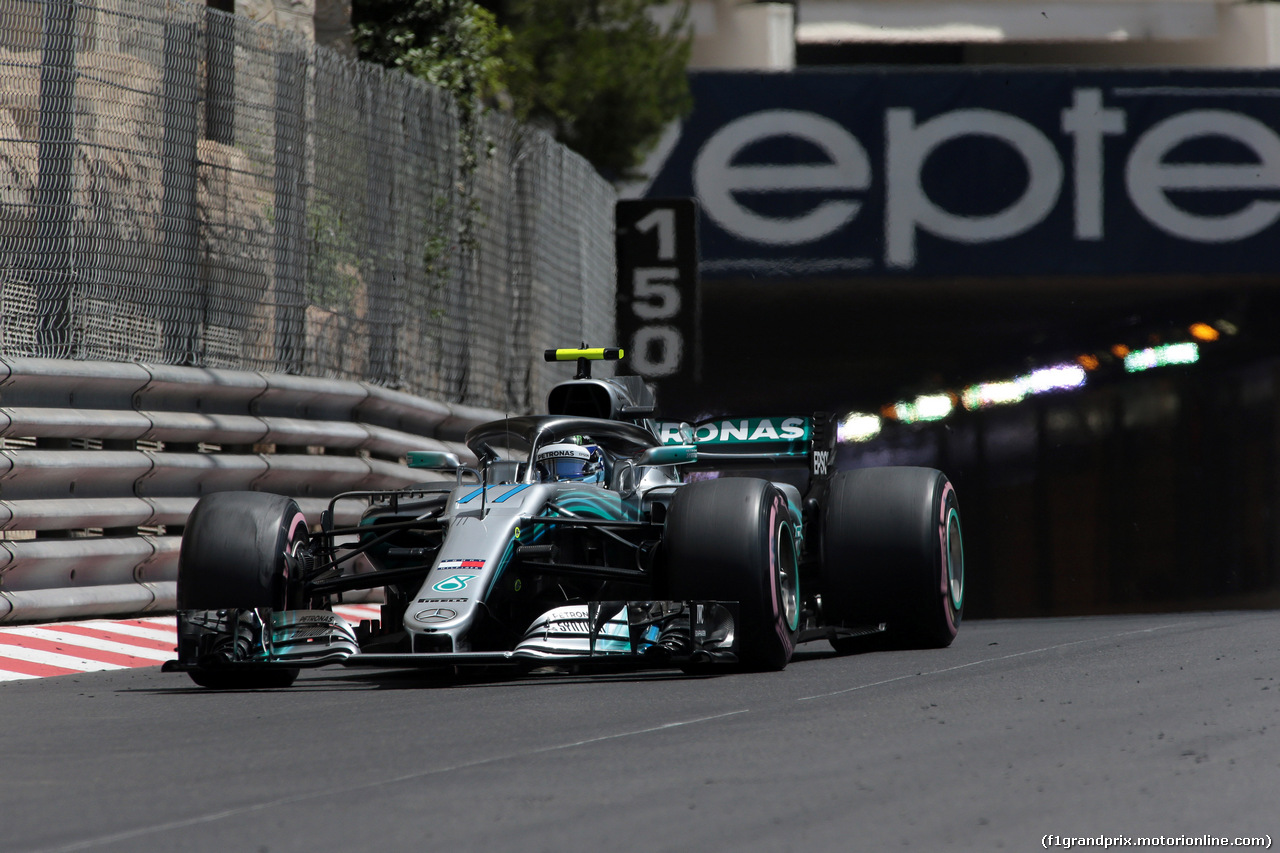 GP MONACO, 26.05.2018 - Prove Libere 3, Valtteri Bottas (FIN) Mercedes AMG F1 W09