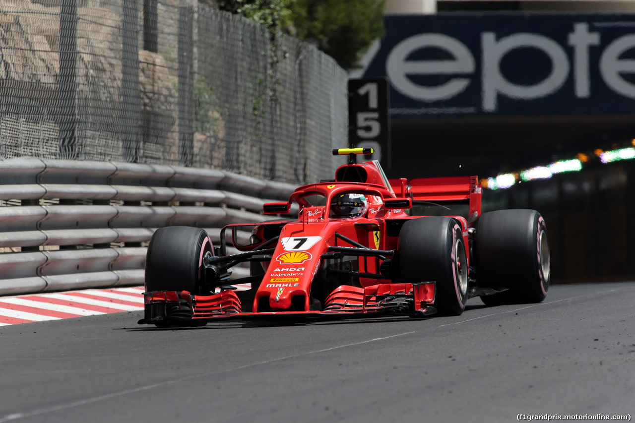 GP MONACO, 26.05.2018 - Prove Libere 3, Kimi Raikkonen (FIN) Ferrari SF71H