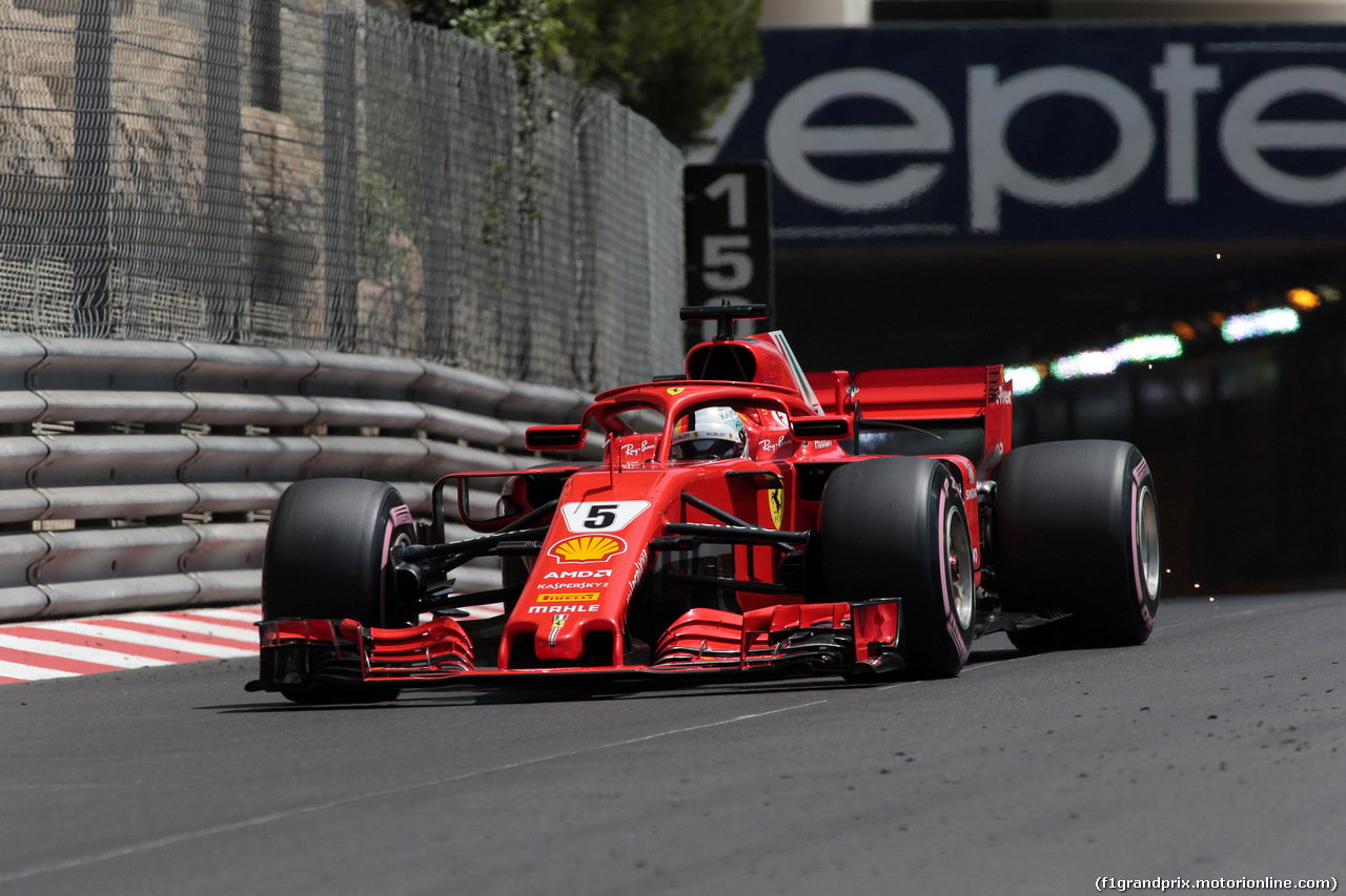 GP MONACO, 26.05.2018 - Prove Libere 3, Sebastian Vettel (GER) Ferrari SF71H