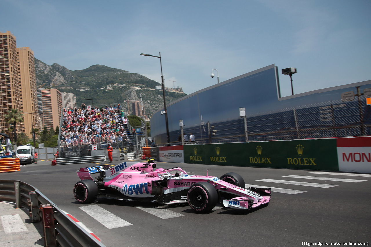 GP MONACO, 26.05.2018 - Prove Libere 3, Esteban Ocon (FRA) Sahara Force India F1 VJM11