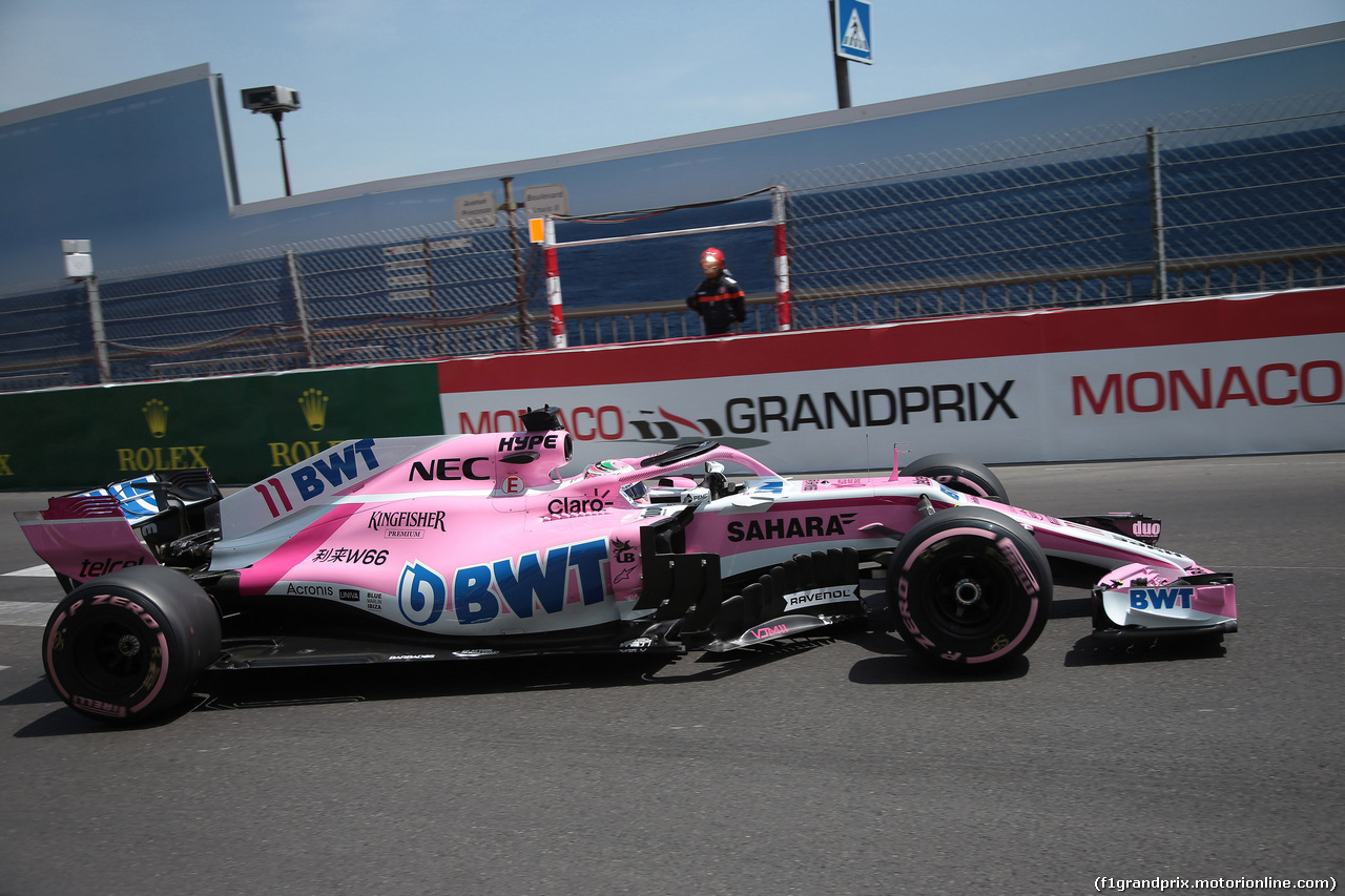 GP MONACO, 26.05.2018 - Prove Libere 3, Sergio Perez (MEX) Sahara Force India F1 VJM011