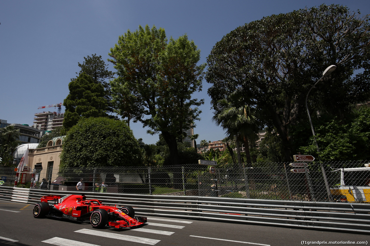 GP MONACO, 26.05.2018 - Prove Libere 3, Sebastian Vettel (GER) Ferrari SF71H