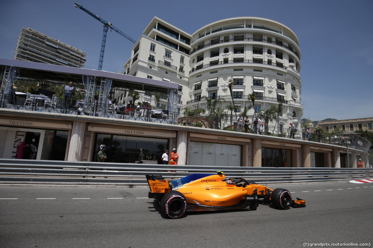 GP MONACO, 26.05.2018 - Prove Libere 3, Stoffel Vandoorne (BEL) McLaren MCL33