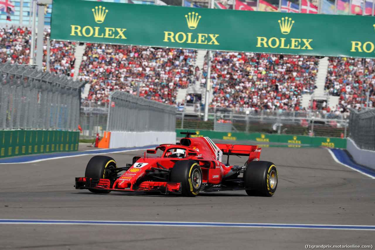 GP RUSSIA, 30.09.2018 - Gara, Sebastian Vettel (GER) Ferrari SF71H