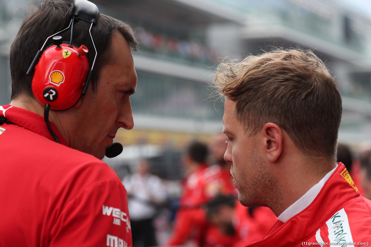 GP RUSSIA, 30.09.2018 - Gara, Riccardo Adami (ITA) Ferrari Gara Engineer e Sebastian Vettel (GER) Ferrari SF71H