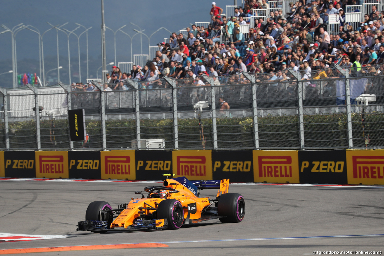 GP RUSSIA, 30.09.2018 - Gara, Stoffel Vandoorne (BEL) McLaren MCL33