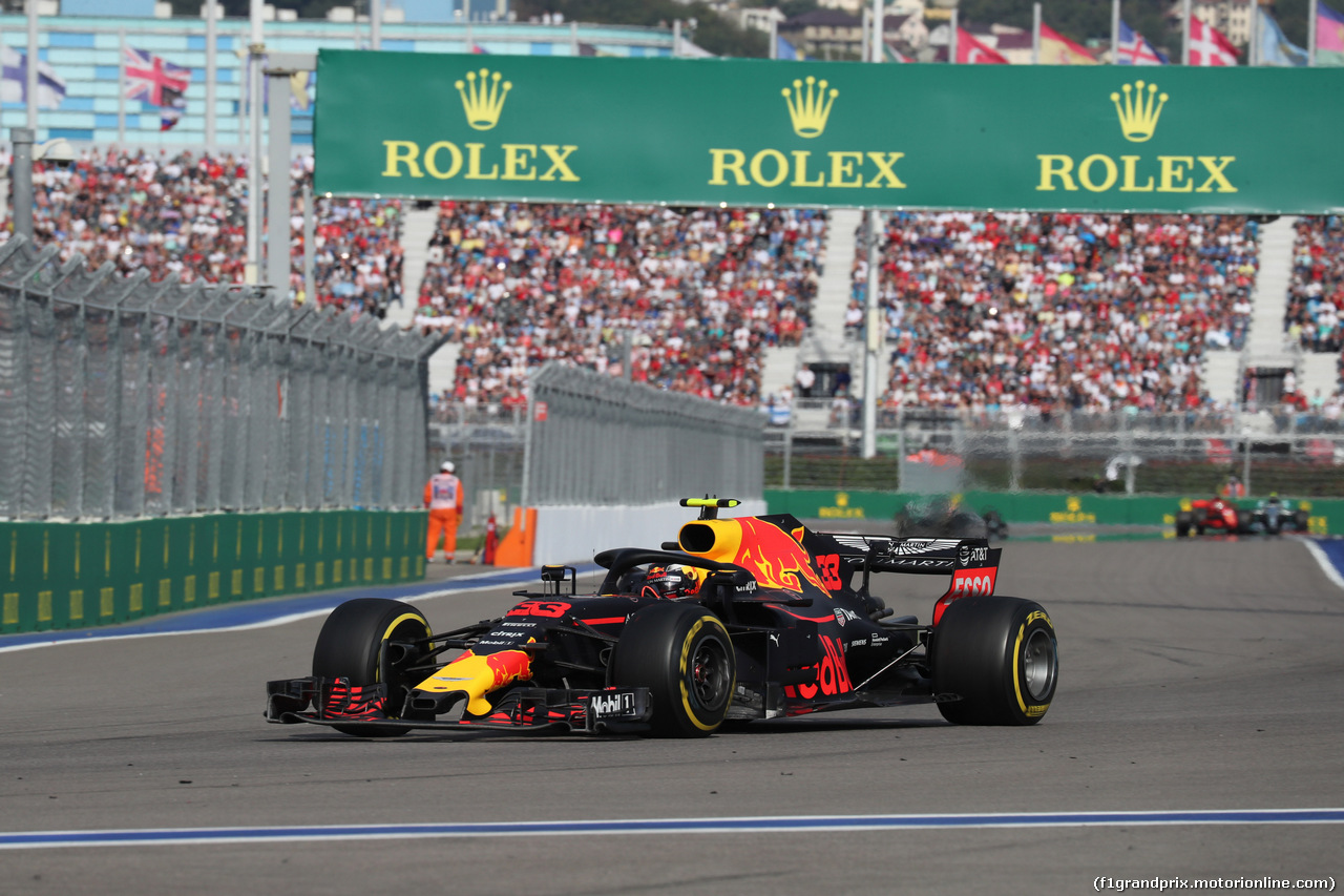 GP RUSSIA, 30.09.2018 - Gara, Max Verstappen (NED) Red Bull Racing RB14