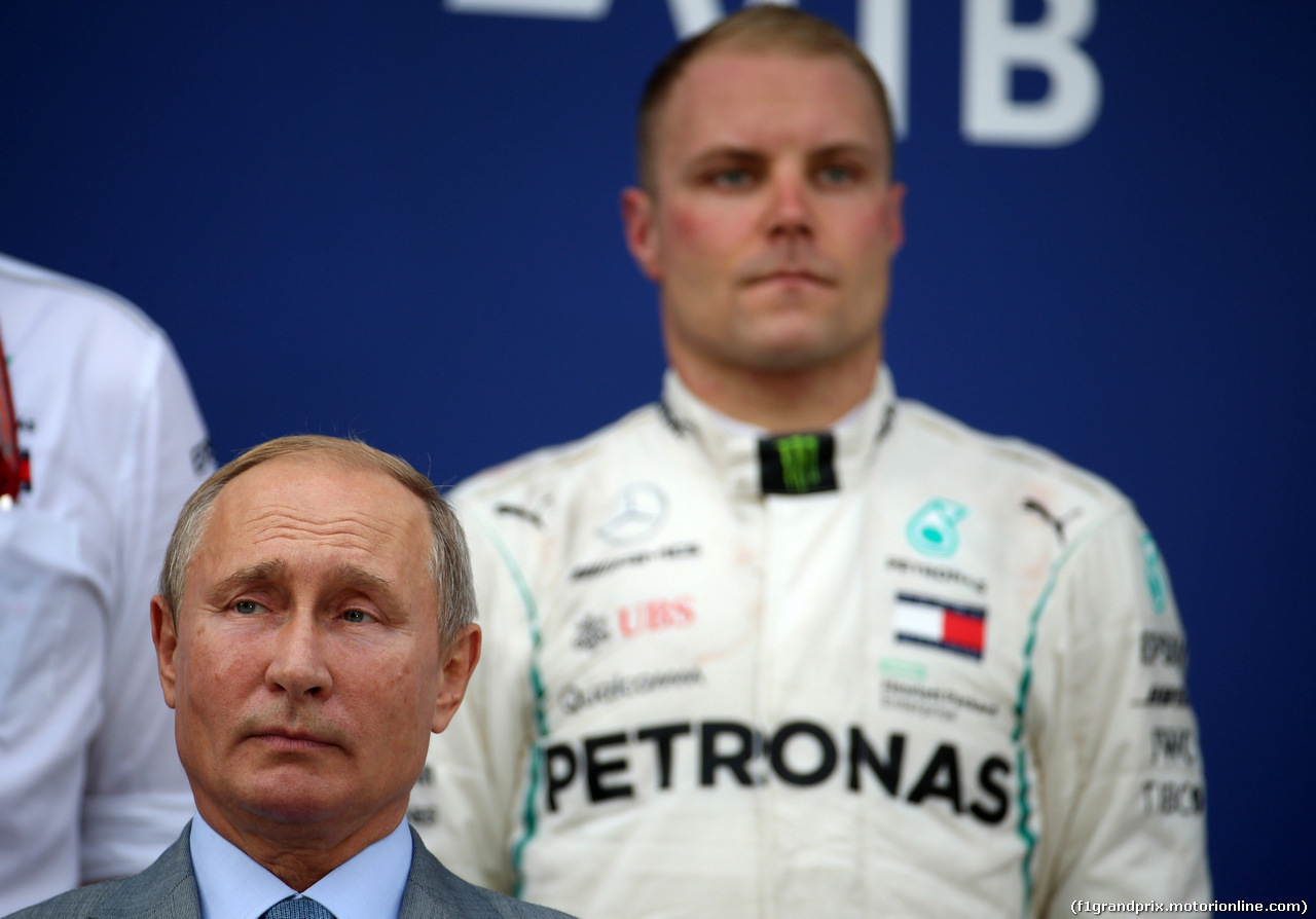 GP RUSSIA, 30.09.2018 - Gara, Vladimir Putin (RUS) Russian President e 2nd place Valtteri Bottas (FIN) Mercedes AMG F1 W09