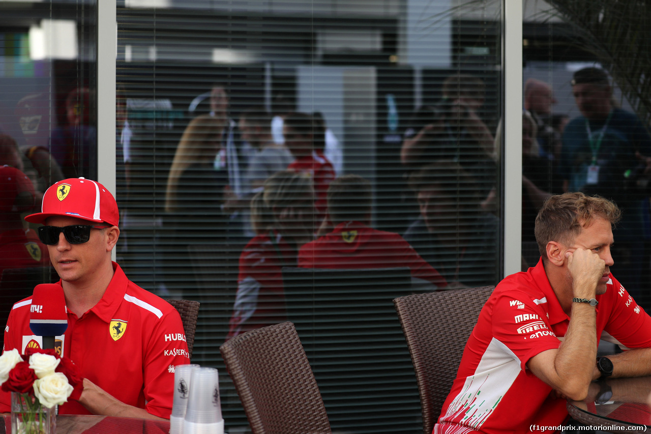 GP RUSSIA, 27.09.2018 - Kimi Raikkonen (FIN) Ferrari SF71H e Sebastian Vettel (GER) Ferrari SF71H