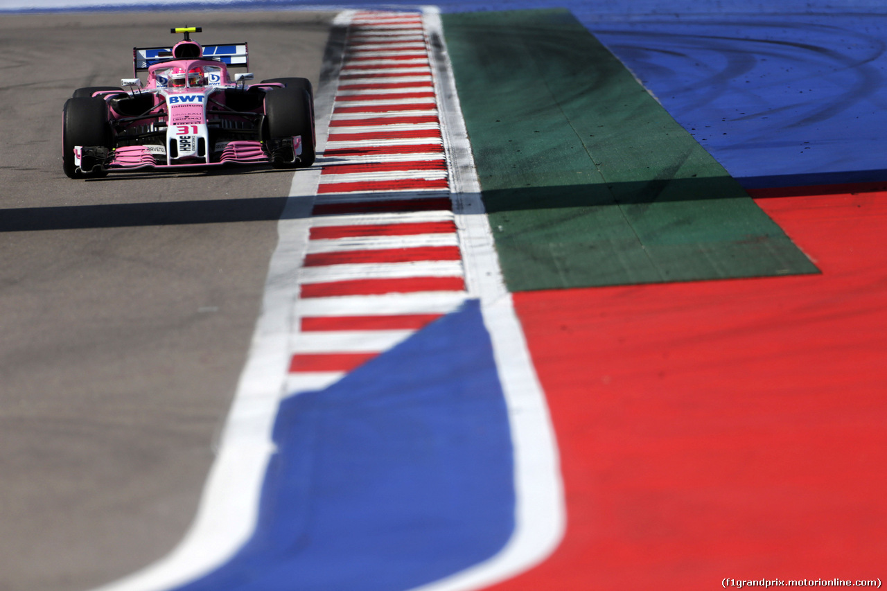 GP RUSSIA, 29.09.2018 - Prove Libere 3, Esteban Ocon (FRA) Racing Point Force India F1 VJM11