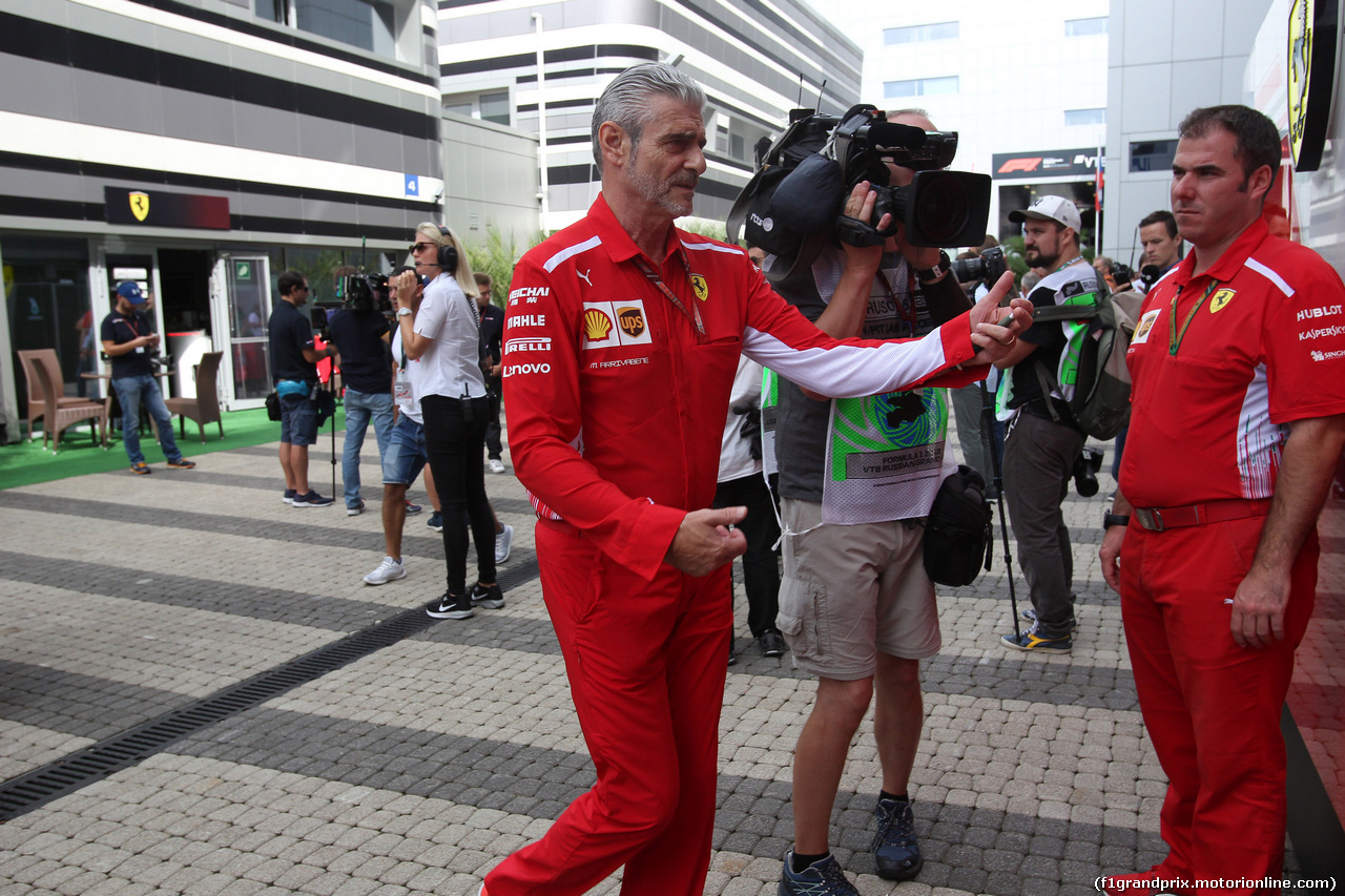 GP RUSSIA, 29.09.2018 - Prove Libere 3, Maurizio Arrivabene (ITA) Ferrari Team Principal