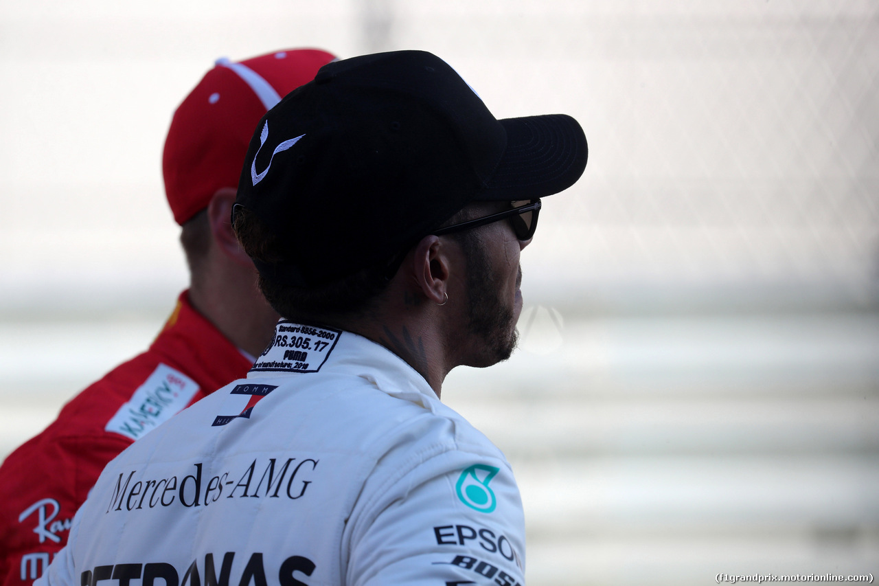 GP RUSSIA, 29.09.2018 - Qualifiche, 3rd place Sebastian Vettel (GER) Ferrari SF71H e 2nd place Lewis Hamilton (GBR) Mercedes AMG F1 W09