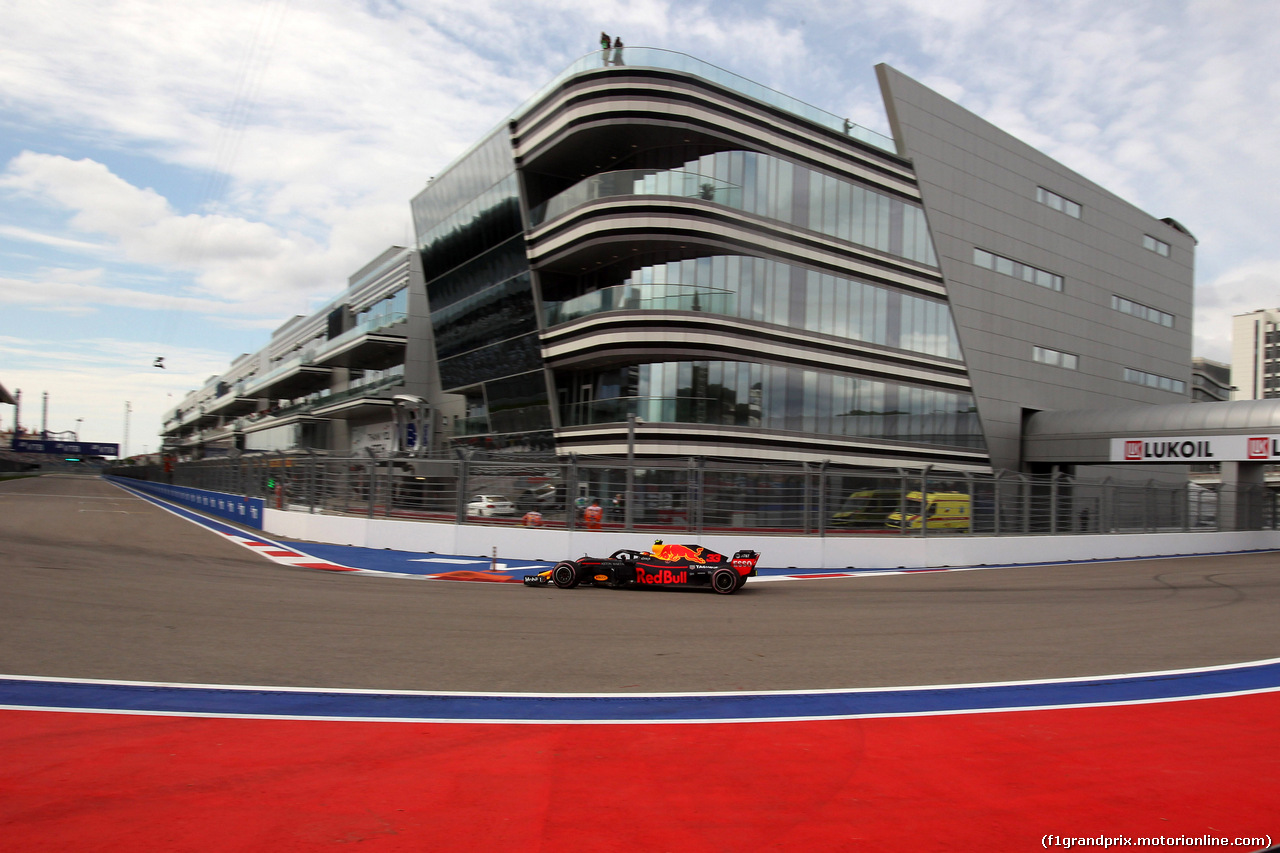 GP RUSSIA, 28.09.2018 - Prove Libere 1, Max Verstappen (NED) Red Bull Racing RB14