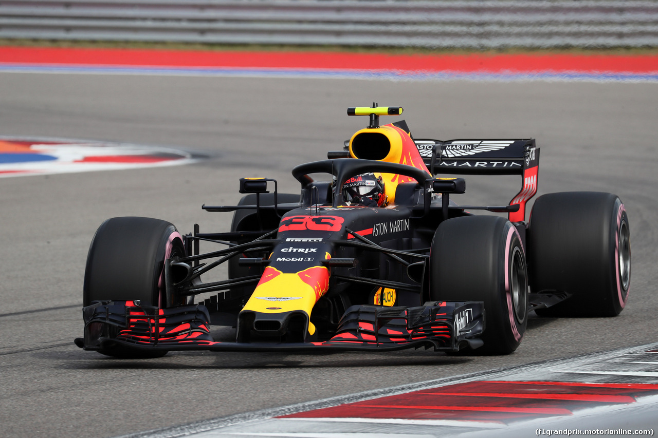 GP RUSSIA, 28.09.2018 - Prove Libere 1, Max Verstappen (NED) Red Bull Racing RB14