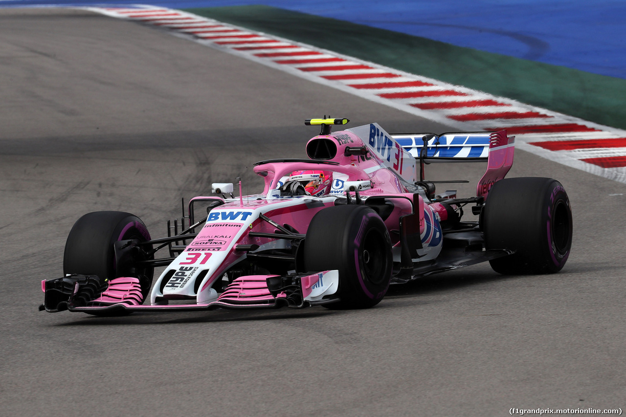 GP RUSSIA, 28.09.2018 - Prove Libere 1, Esteban Ocon (FRA) Racing Point Force India F1 VJM11