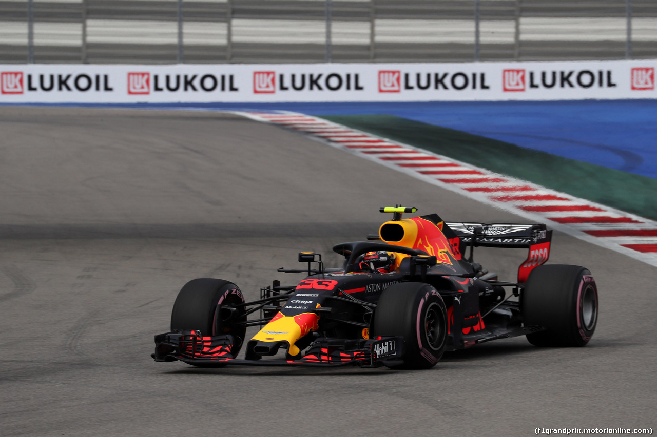 GP RUSSIA, 28.09.2018 - Prove Libere 1, Max Verstappen (NED) Red Bull Racing RB14