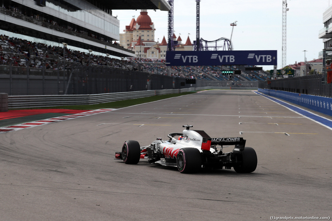 GP RUSSIA, 28.09.2018 - Prove Libere 1, Romain Grosjean (FRA) Haas F1 Team VF-18
