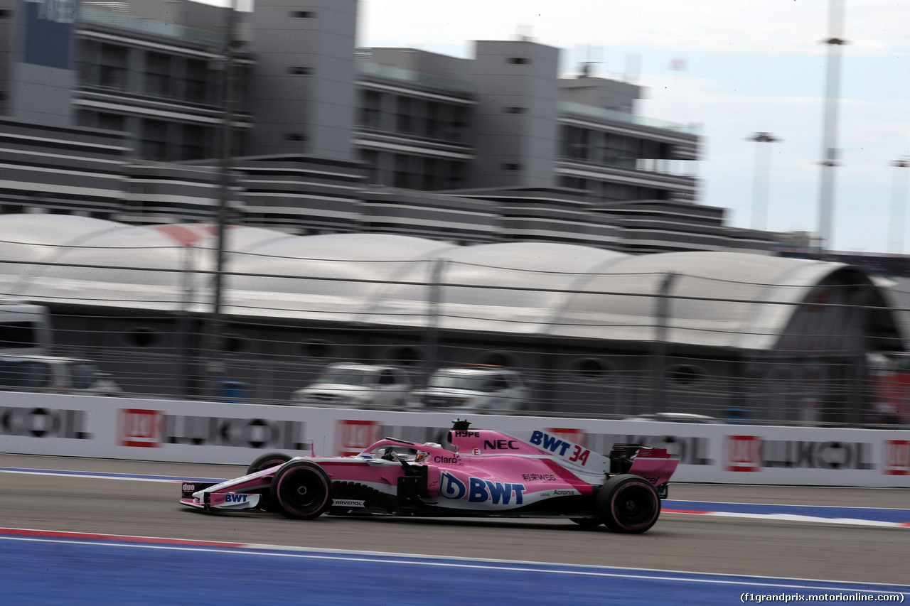 GP RUSSIA, 28.09.2018 - Prove Libere 1, Nicolas Latifi (CAN) Test Driver, Racing Point Force India F1 VJM11