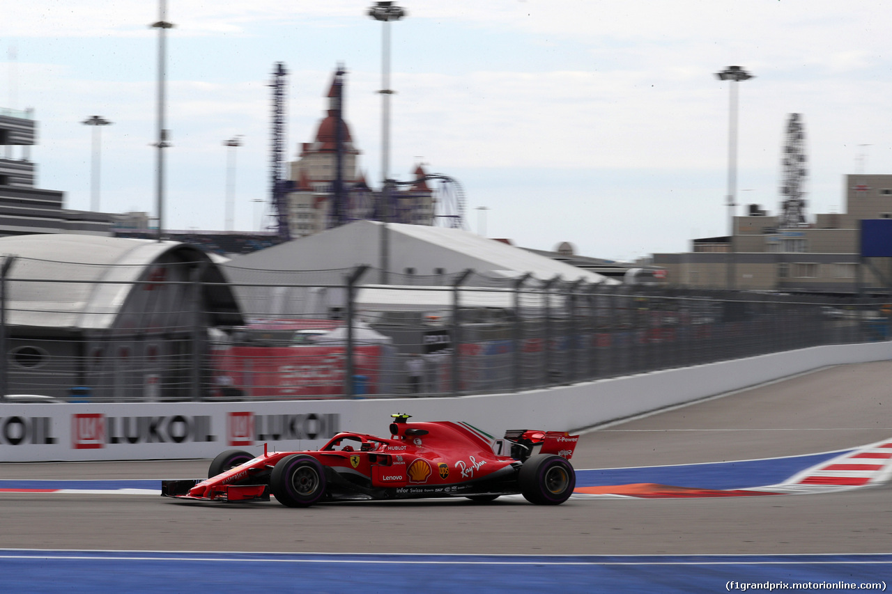 GP RUSSIA, 28.09.2018 - Prove Libere 1, Kimi Raikkonen (FIN) Ferrari SF71H