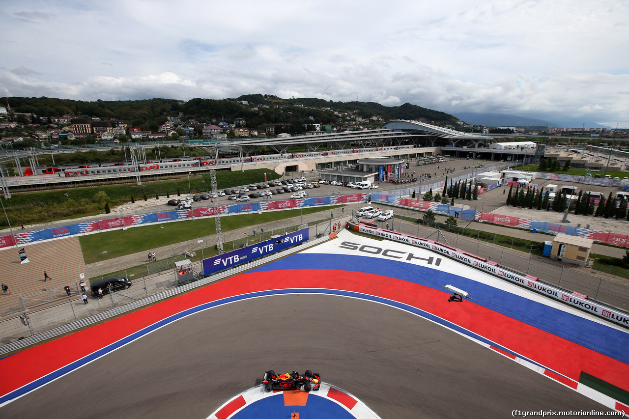 GP RUSSIA, 28.09.2018 - Prove Libere 1, Max Verstappen (NED) Red Bull Racing RB14