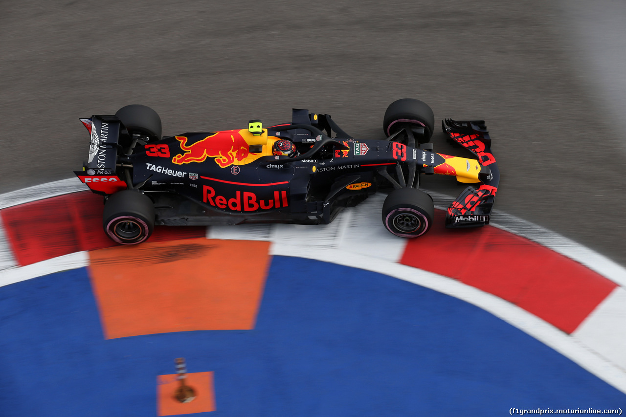 GP RUSSIA, 28.09.2018 - Prove Libere 1, Max Verstappen (NED) Red Bull Racing RB14