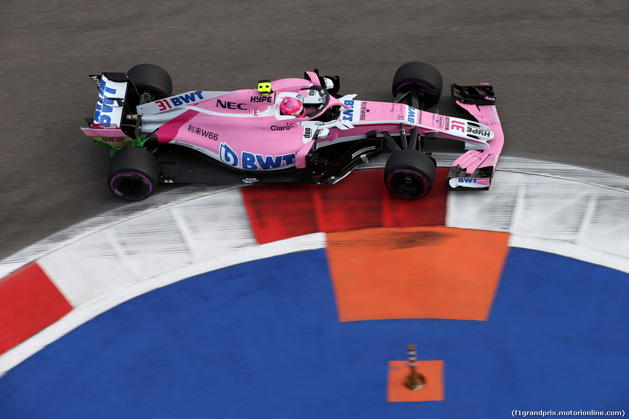 GP RUSSIA, 28.09.2018 - Prove Libere 1, Esteban Ocon (FRA) Racing Point Force India F1 VJM11