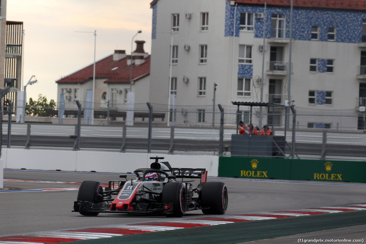 GP RUSSIA, 28.09.2018 - Prove Libere 2, Romain Grosjean (FRA) Haas F1 Team VF-18