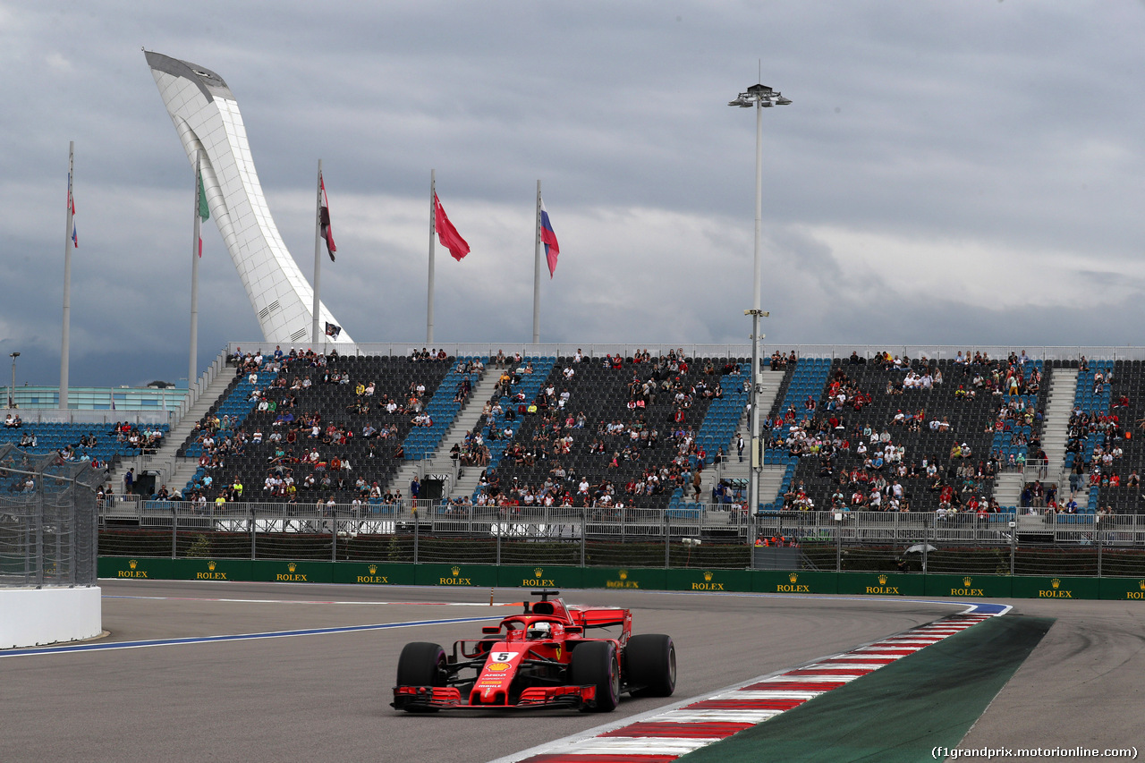 GP RUSSIA, 28.09.2018 - Prove Libere 2, Sebastian Vettel (GER) Ferrari SF71H