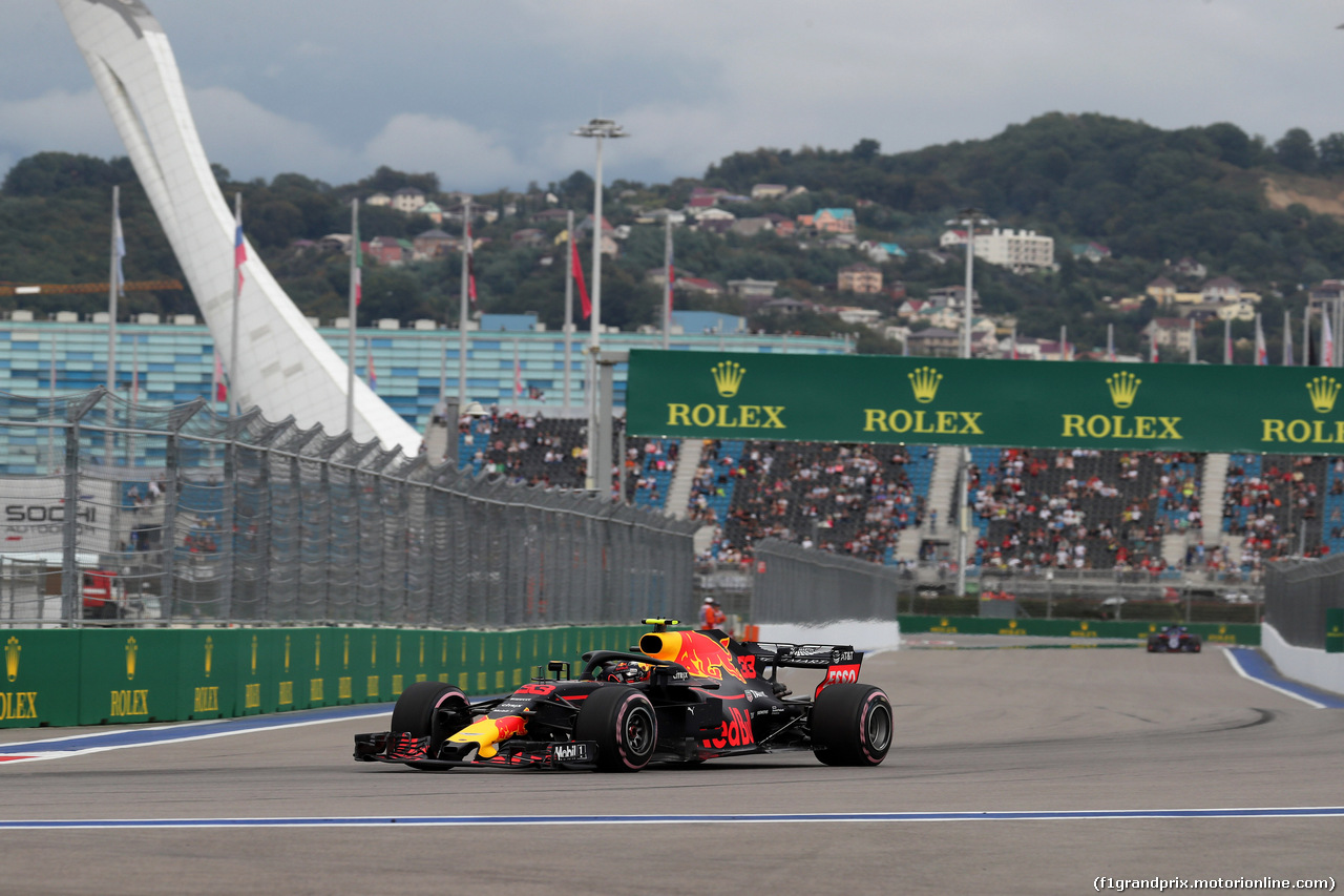 GP RUSSIA, 28.09.2018 - Prove Libere 2, Max Verstappen (NED) Red Bull Racing RB14