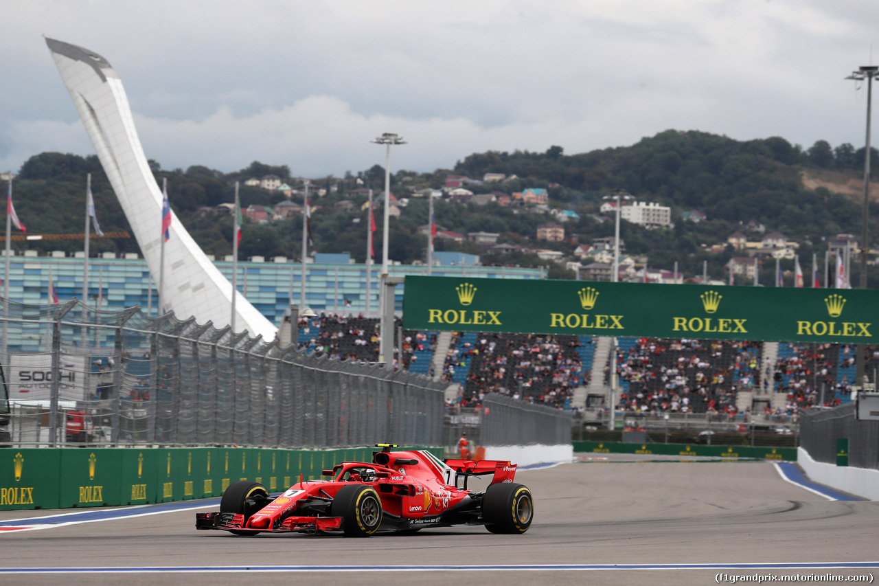 GP RUSSIA, 28.09.2018 - Prove Libere 2, Kimi Raikkonen (FIN) Ferrari SF71H