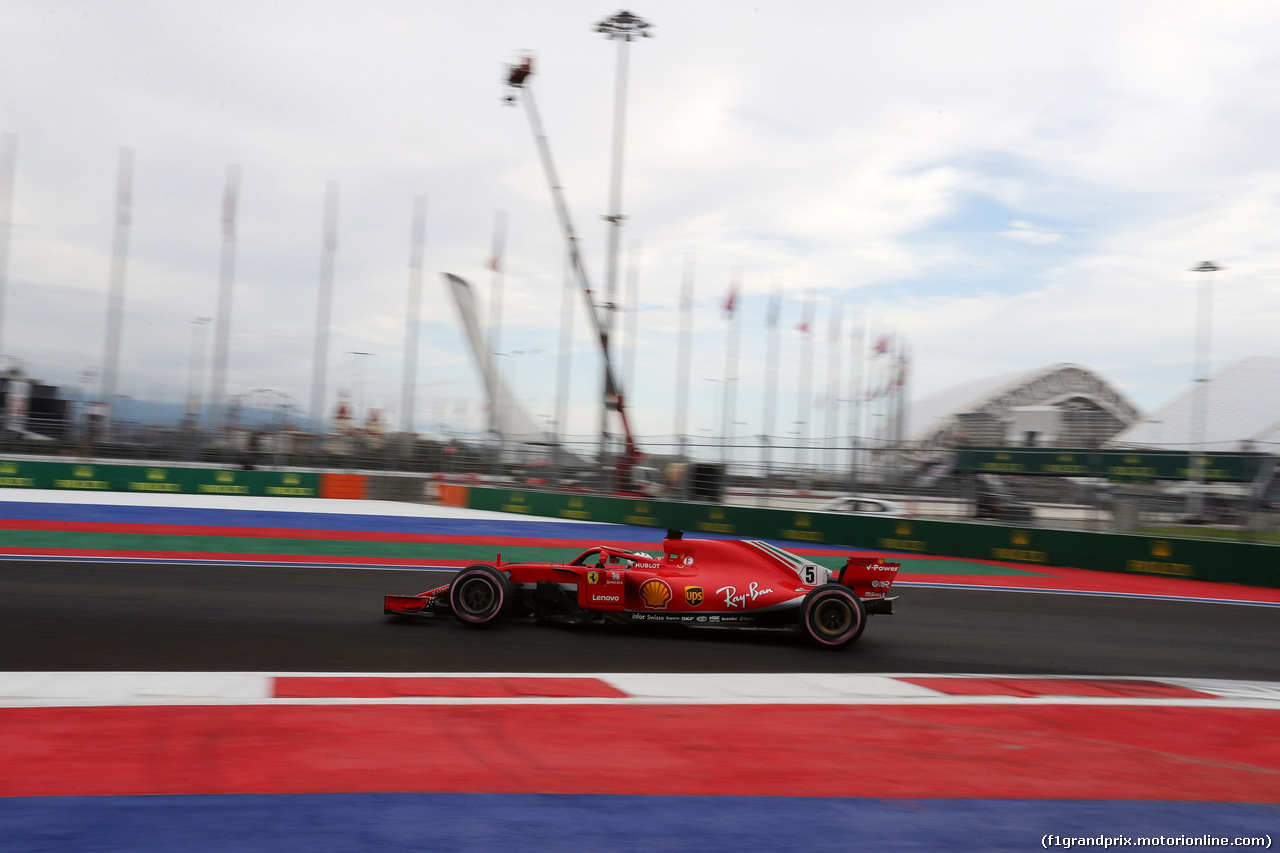 GP RUSSIA, 28.09.2018 - Prove Libere 2, Sebastian Vettel (GER) Ferrari SF71H