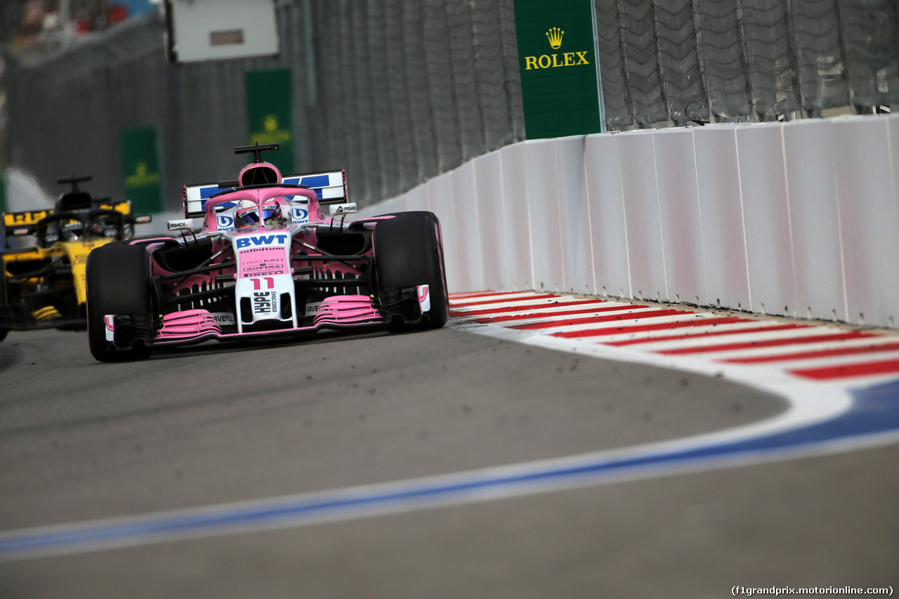 GP RUSSIA, 28.09.2018 - Prove Libere 2, Sergio Perez (MEX) Racing Point Force India F1 VJM11