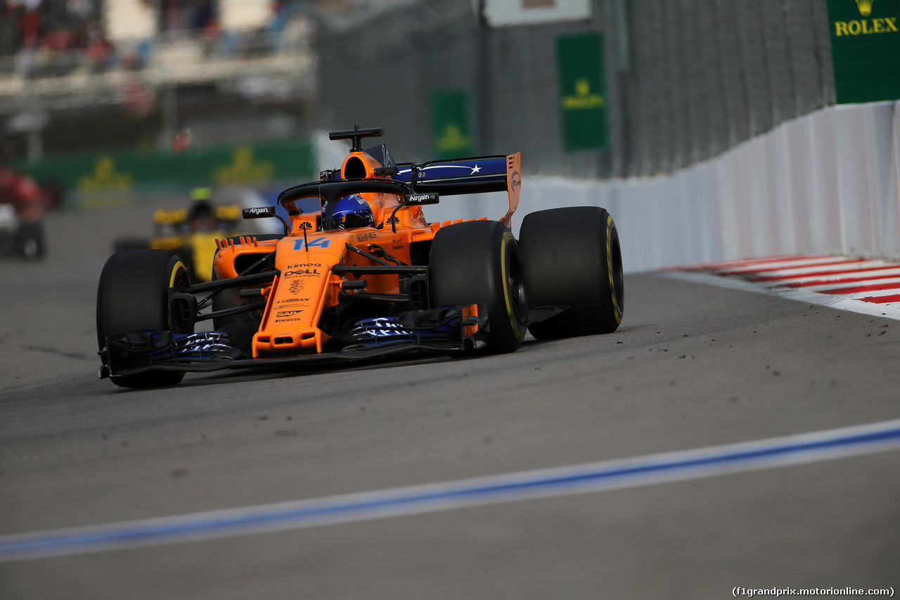 GP RUSSIA, 28.09.2018 - Prove Libere 2, Fernando Alonso (ESP) McLaren MCL33