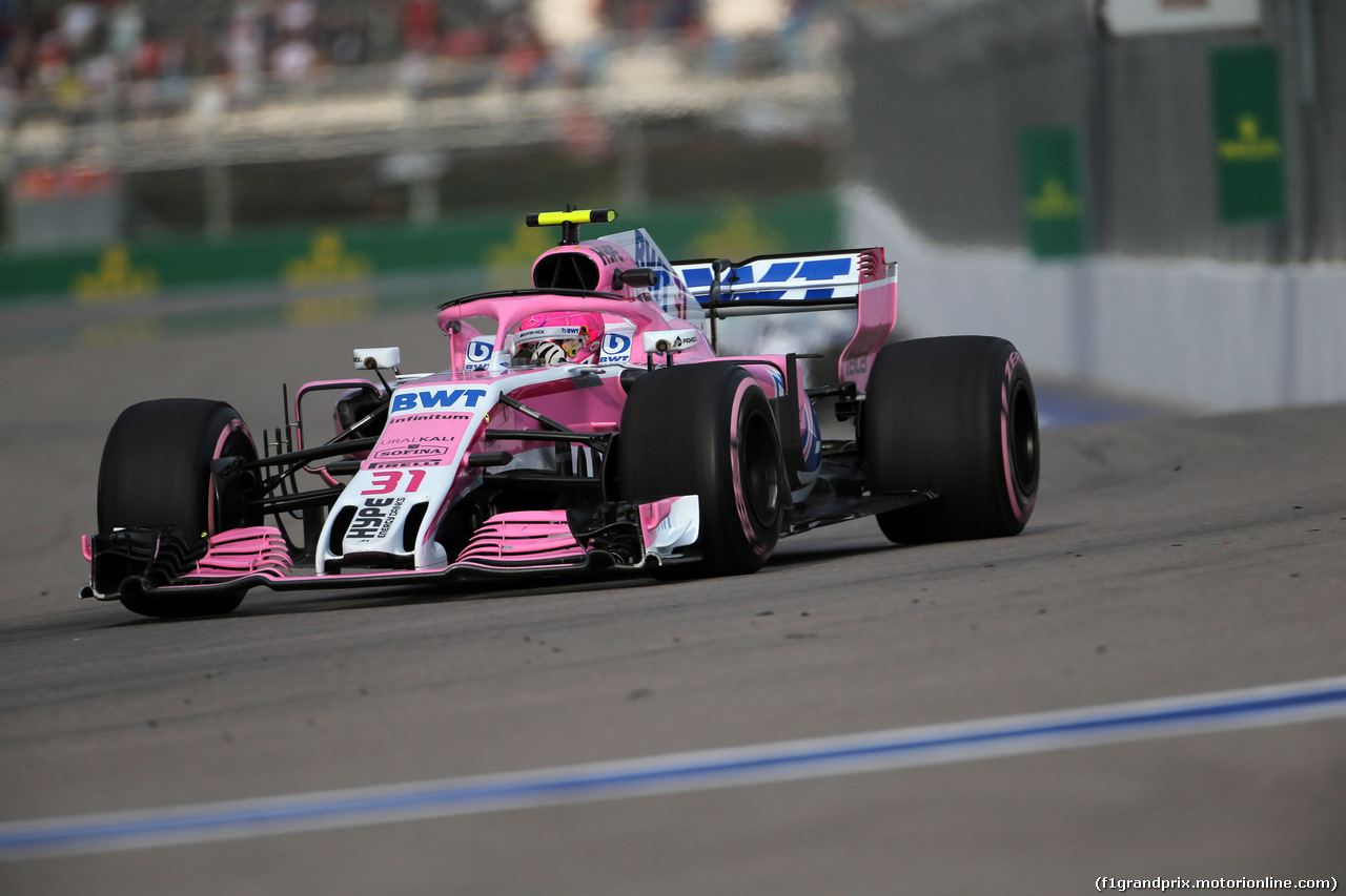 GP RUSSIA, 28.09.2018 - Prove Libere 2, Esteban Ocon (FRA) Racing Point Force India F1 VJM11