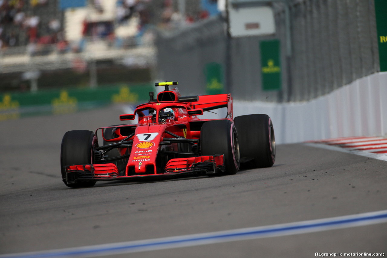 GP RUSSIA, 28.09.2018 - Prove Libere 2, Kimi Raikkonen (FIN) Ferrari SF71H