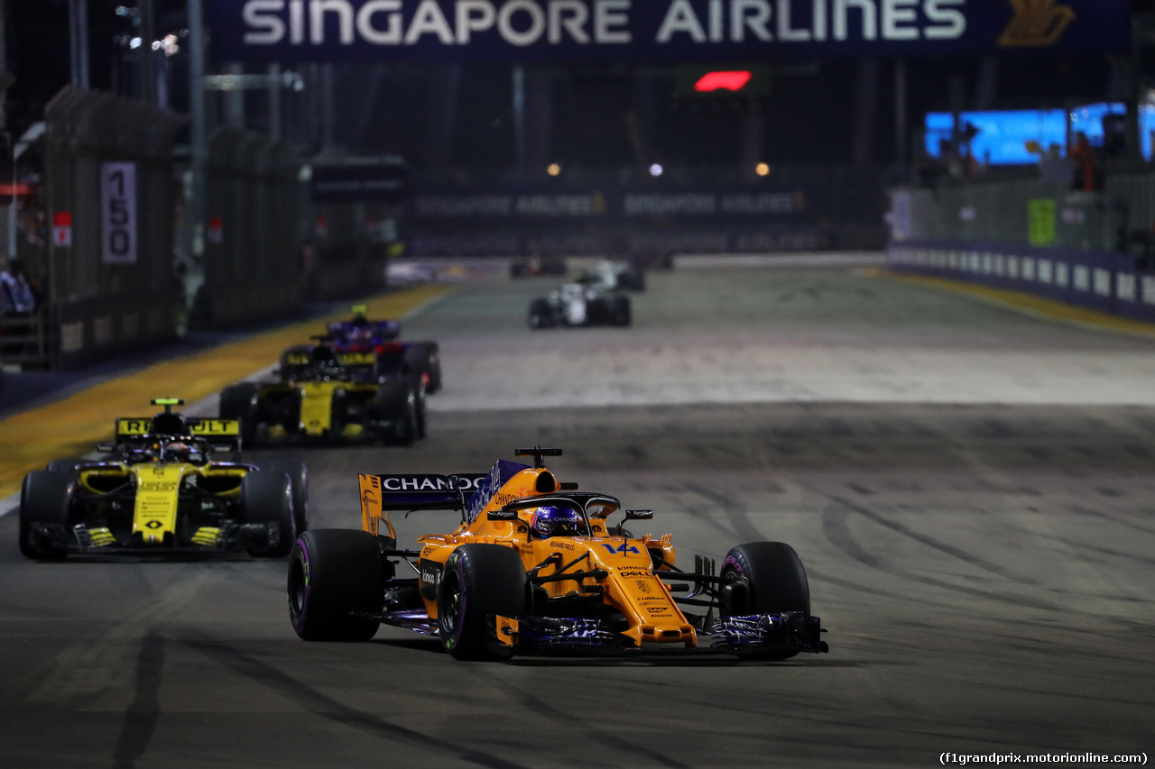 GP SINGAPORE, 16.09.2018 - Gara, Fernando Alonso (ESP) McLaren MCL33