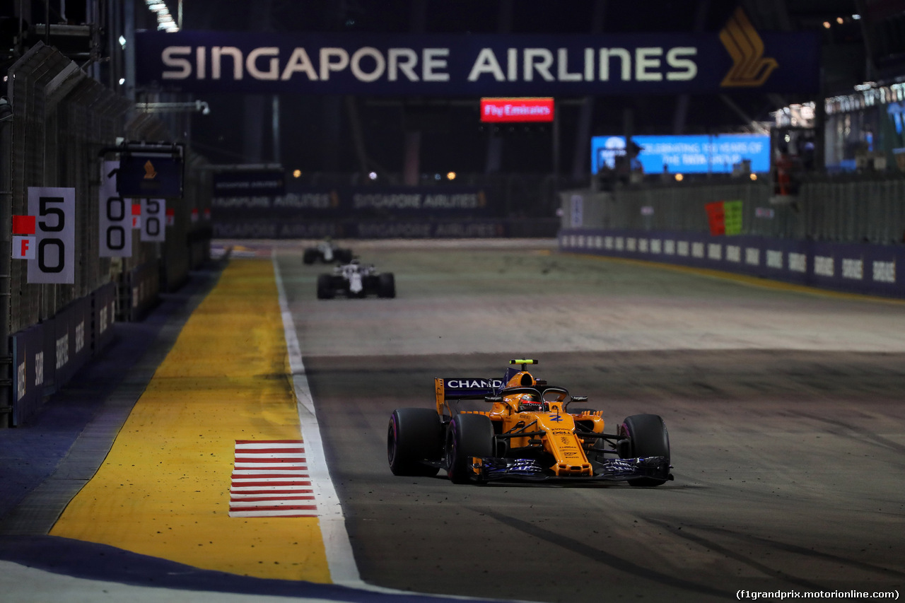 GP SINGAPORE, 16.09.2018 - Gara, Stoffel Vandoorne (BEL) McLaren MCL33