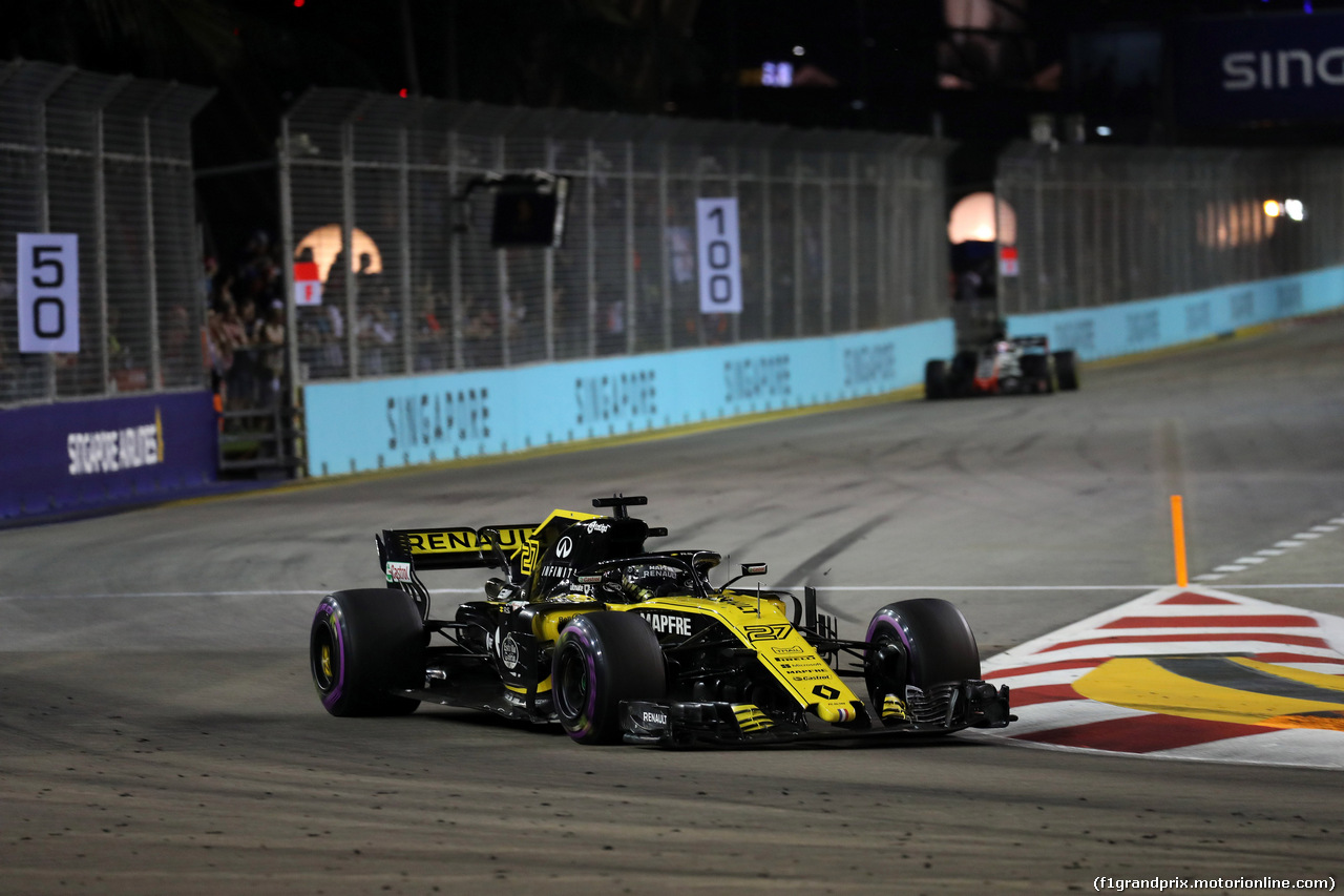 GP SINGAPORE, 16.09.2018 - Gara, Nico Hulkenberg (GER) Renault Sport F1 Team RS18