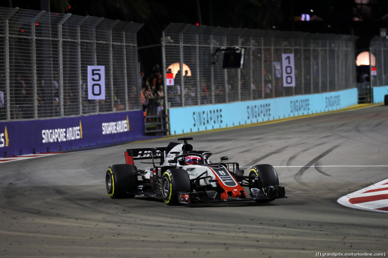 GP SINGAPORE, 16.09.2018 - Gara, Romain Grosjean (FRA) Haas F1 Team VF-18
