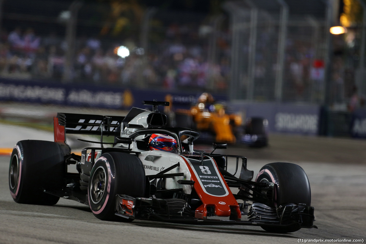 GP SINGAPORE, 16.09.2018 - Gara, Romain Grosjean (FRA) Haas F1 Team VF-18