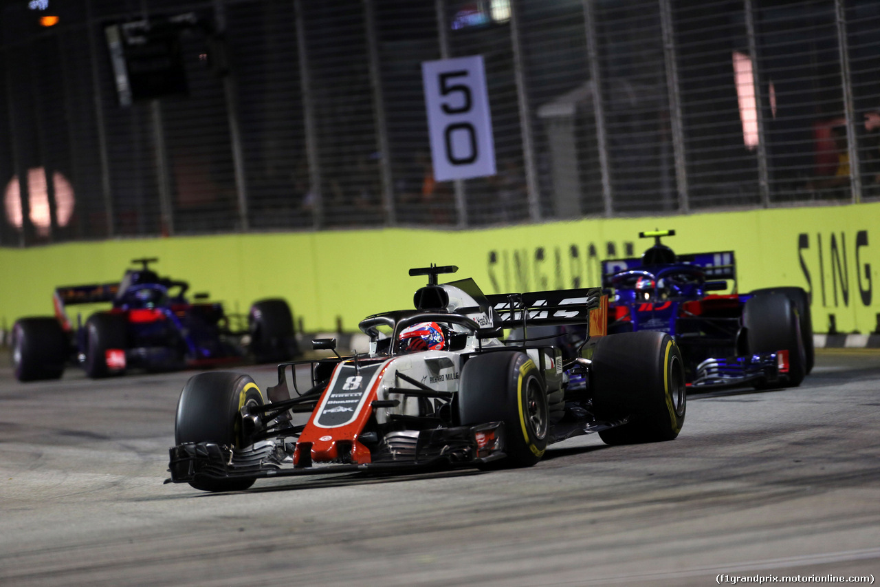 GP SINGAPORE, 16.09.2018 - Gara, Romain Grosjean (FRA) Haas F1 Team VF-18