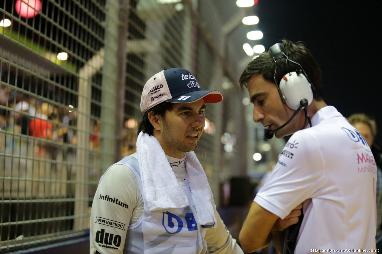 GP SINGAPORE, 16.09.2018 - Gara, Sergio Perez (MEX) Racing Point Force India F1 VJM11
