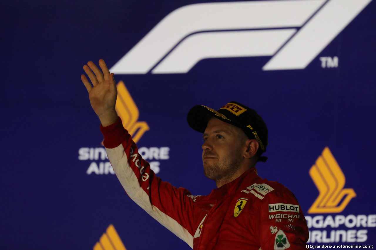GP SINGAPORE, 16.09.2018 - Gara, 3rd place Sebastian Vettel (GER) Ferrari SF71H
