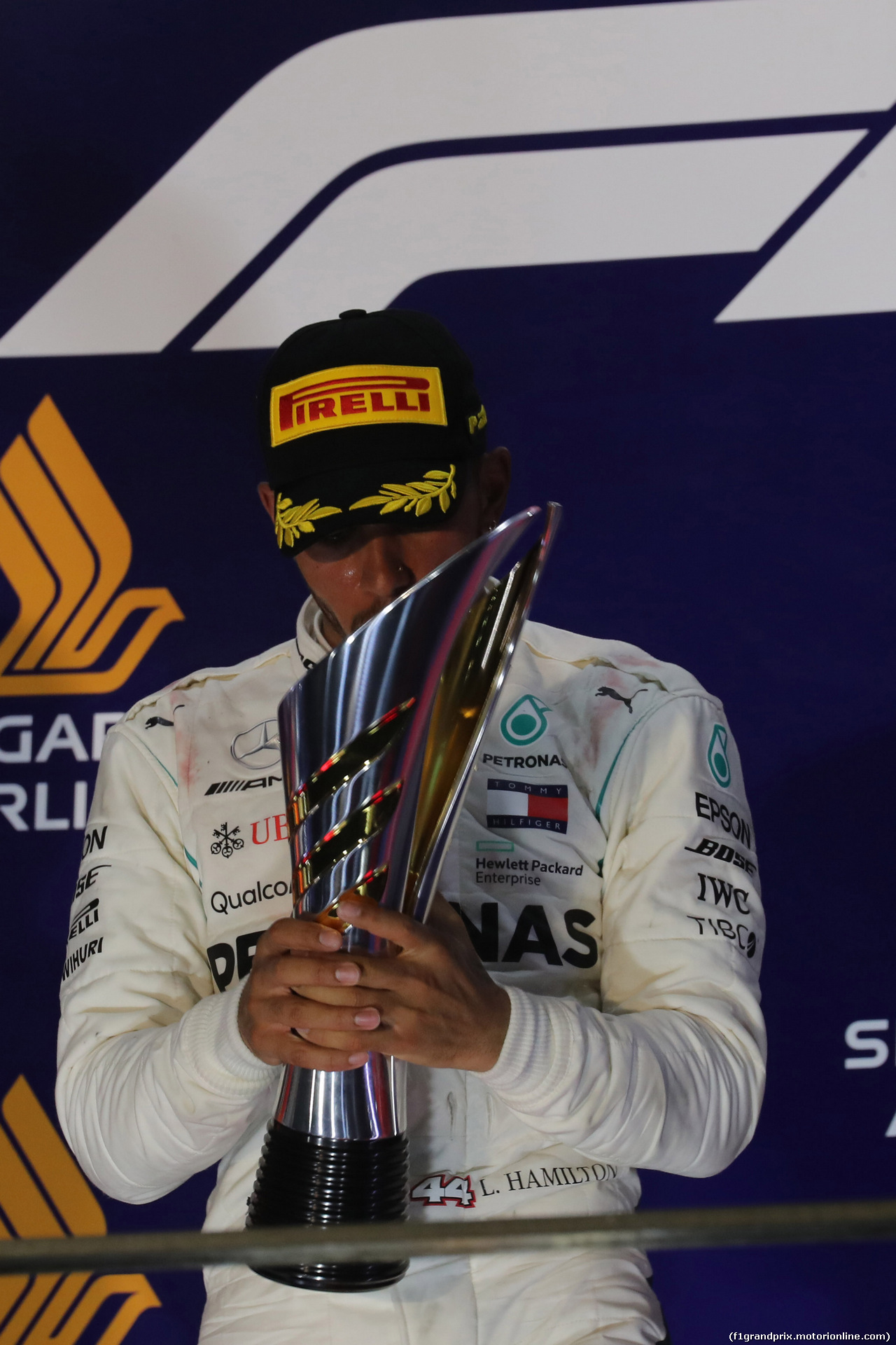 GP SINGAPORE, 16.09.2018 - Gara, Lewis Hamilton (GBR) Mercedes AMG F1 W09 vincitore