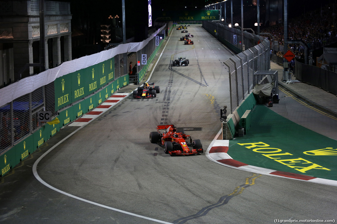 GP SINGAPORE, 16.09.2018 - Gara, Sebastian Vettel (GER) Ferrari SF71H