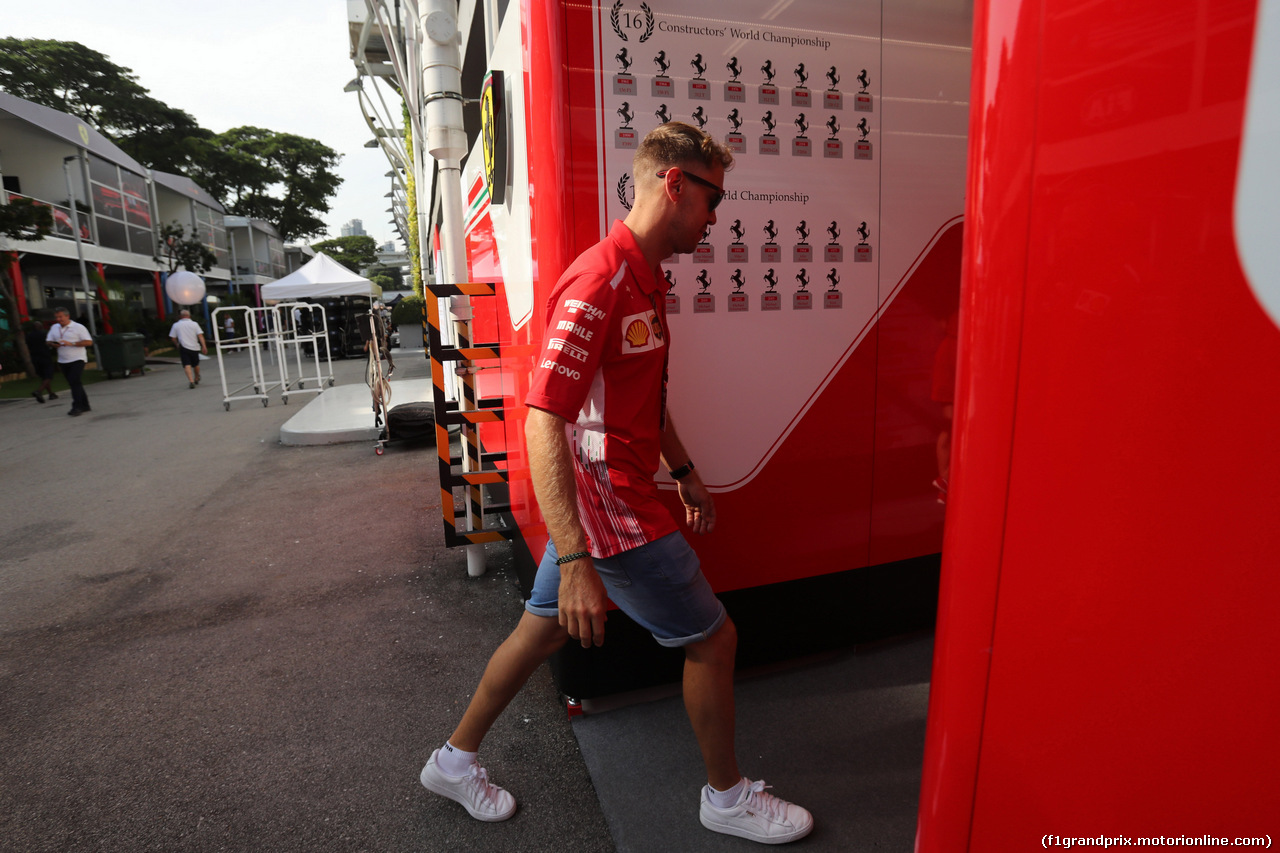 GP SINGAPORE, 13.09.2018 - Sebastian Vettel (GER) Ferrari SF71H