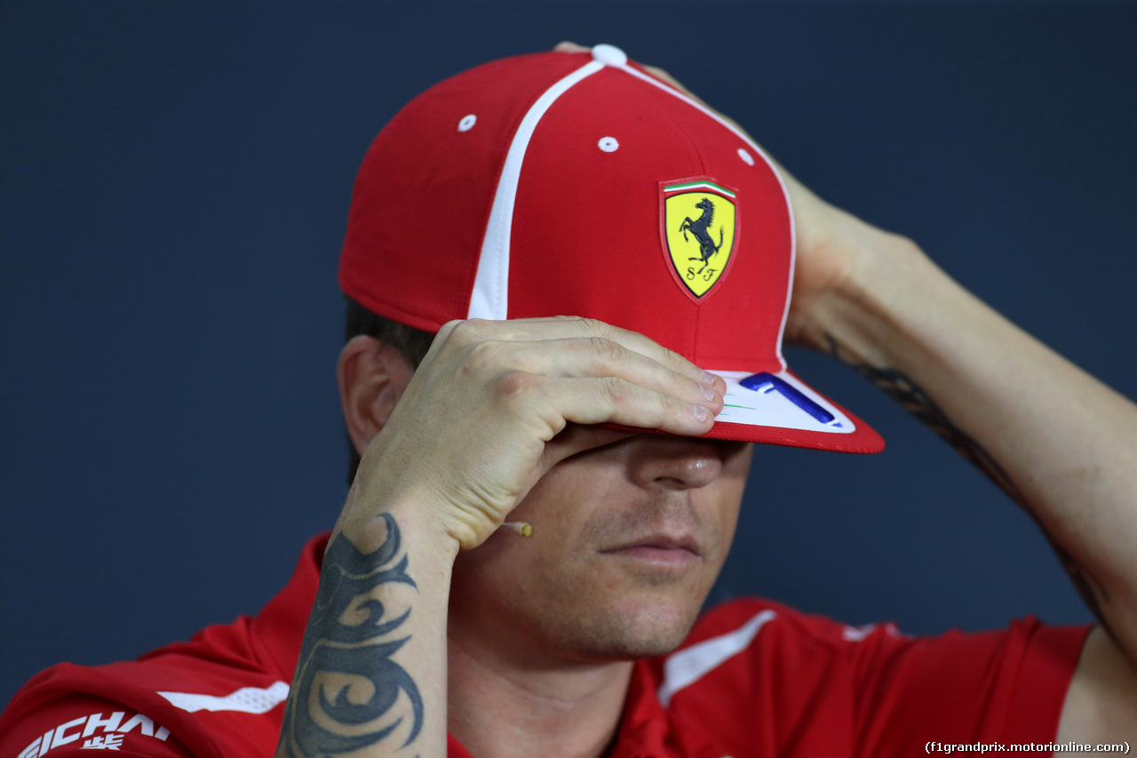 GP SINGAPORE, 13.09.2018 - Conferenza Stampa, Kimi Raikkonen (FIN) Ferrari SF71H