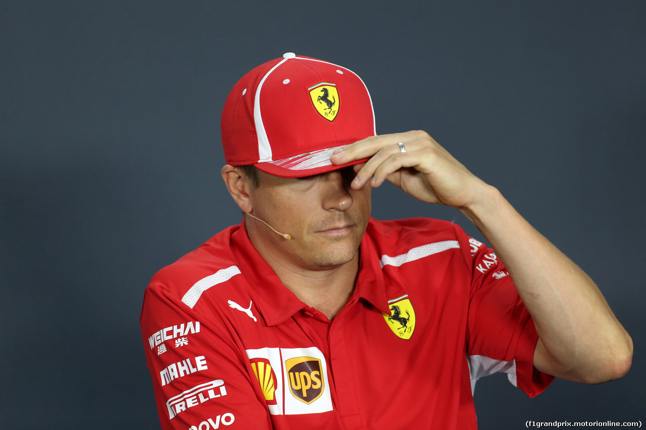 GP SINGAPORE, 13.09.2018 - Conferenza Stampa, Kimi Raikkonen (FIN) Ferrari SF71H